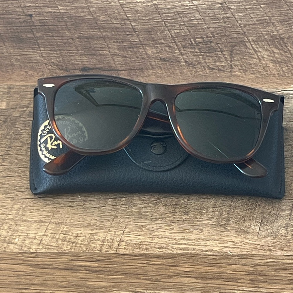 Ray-Ban Tortoise Sunglasses with Black Case